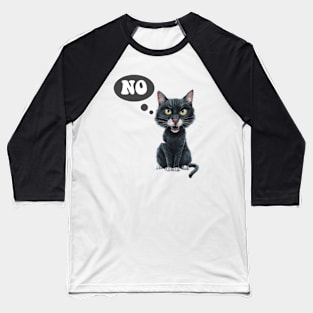 Black Cat says no Baseball T-Shirt